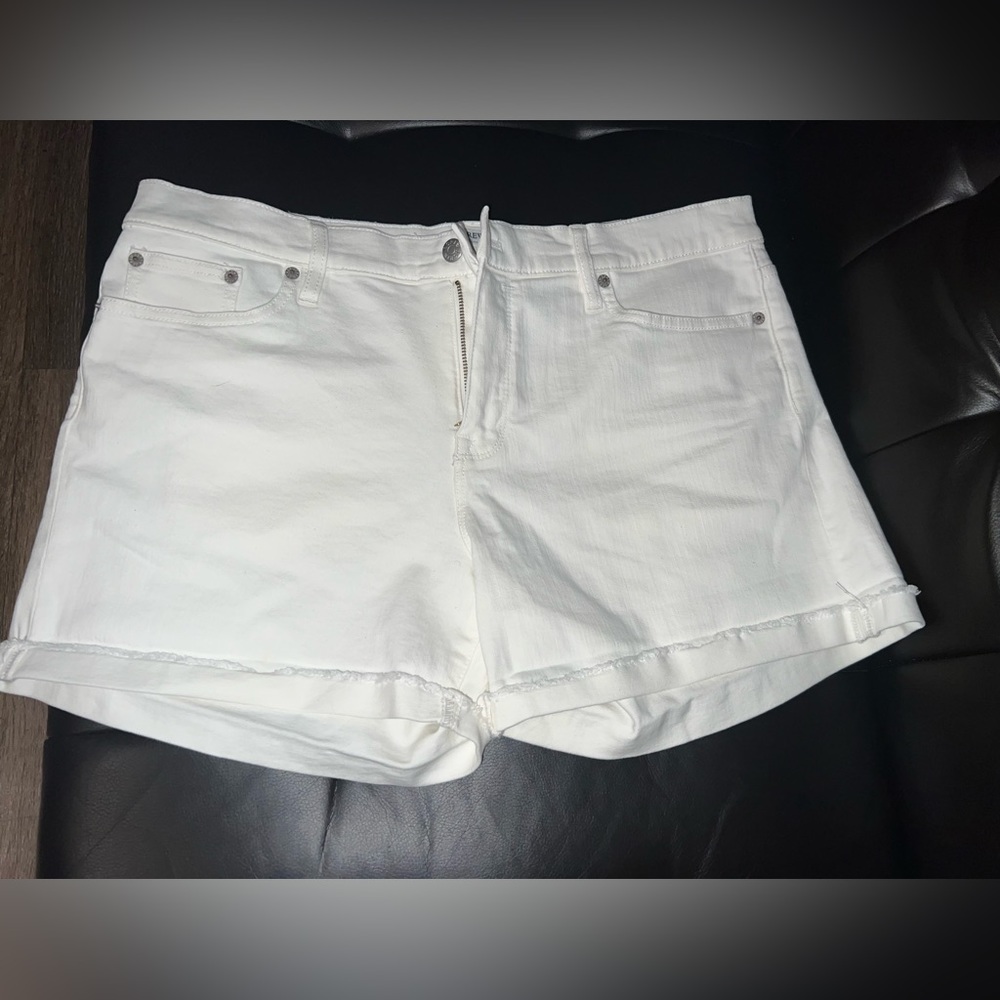 J. CREW white denim shorts size 32